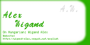 alex wigand business card